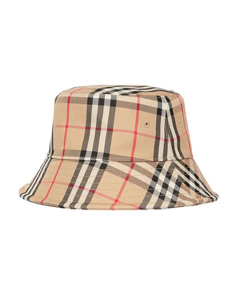 checkered burberry hat|burberry twill bucket hat.